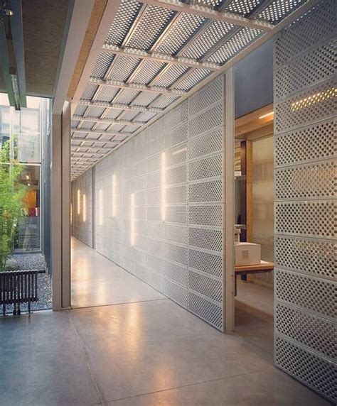 sheet metal wall decor|interior perforated metal wall panels.